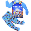 Roblox-themed kids pajama set with colorful game characters, long sleeves, and pants for cozy bedtime or lounging.