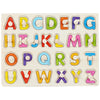 Montessori wooden puzzle with colorful alphabet letters for kids' educational learning and cognitive development.