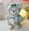 Cute Little Bear Plush Doll in Green Outfit with Changeable Clothes for Kids and Collectors