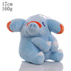 Cute blue Phanpy plush toy, 17 cm and 160 g, made from soft fabric with orange details, perfect for cuddling and collecting.