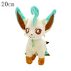 20cm Leafeon plush toy with green leaf-like adornments, perfect for Pokemon fans. Soft and huggable collectible.