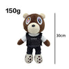 Kanye West Dropout Bear Plush Toy with Donda outfit, 150g weight, 30cm height, inspired by iconic hip-hop culture.