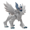 White and blue Pokemon PVC action figure with wings and claws, perfect for collectors. High-quality, durable material.