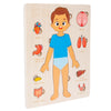 Kids Wooden Montessori Human Body Puzzle with organs, educational anatomy toy for preschool interactive learning.