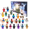 Minecraft Advent Calendar with 24 PVC anime action figures, perfect for holiday countdowns and gifts for kids and fans.