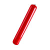 Red inflatable balloon stick with glossy finish against white background.