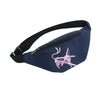 Navy blue Espeon Pokemon fanny pack with zipper closure and adjustable strap, ideal for travel and everyday use.