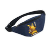 Pikachu-themed waterproof fanny pack featuring warrior design, ideal for Pokemon fans, perfect for travel or outdoor use.