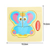 Montessori wooden puzzle featuring a colorful cartoon elephant for early learning and cognitive skill development in toddlers.