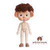 Mini Piggy BJD doll with curly hair and shoes, featuring 13 movable joints for lifelike poses, perfect for collectors and DIY enthusiasts.