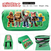 Roblox Anime Game canvas pencil case with cute character design, spacious compartments for school supplies, and durable material.