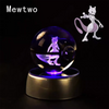 3D Mewtwo Crystal Ball LED Night Light emitting a purple glow, perfect for Pokemon fans and decorative lighting.