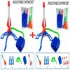 Air Rocket Foot Pump Launcher Set for Kids Outdoor Games with Foam Rockets and Adjustable Design