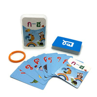 Thai alphabet flashcards set for early learning, featuring colorful designs and durable materials for interactive language development.