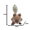 Pokemon PVC action figure collectible with dimensions 1.61 x 1.69 x 0.87 inches, featuring a detailed brown character with blue eyes.