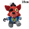 Foxy plush toy from Five Nights at Freddy's, 18cm, wearing pirate outfit with eye patch and hook. Perfect for FNAF fans and collectors.