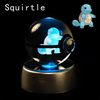 3D Squirtle crystal ball LED night light with multicolor glow, perfect for Pokemon fans and collectors.