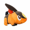 Pokemon plush toy of Tepig in vibrant orange and brown colors, perfect for fans and collectors. Soft and huggable plushie.