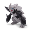 A detailed gray and black PVC Pokemon figure posing with dynamic action, perfect for collectors and fans of the series.