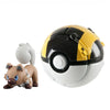 Pokemon Pokeball with Rockruff figure, collectible toy set for fans