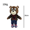 Kanye West Dropout Bear Plush Toy, 156g and 30cm tall, inspired by Graduation album, iconic hip-hop collectible.