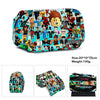 Roblox-themed pencil case with colorful cartoon characters, part of a 3-piece school backpack set for students.