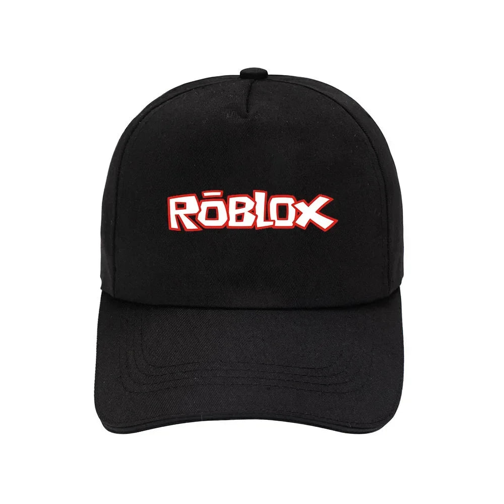 Roblox black and pink baseball cap with logo, stylish and durable for everyday wear, perfect for Roblox fans.