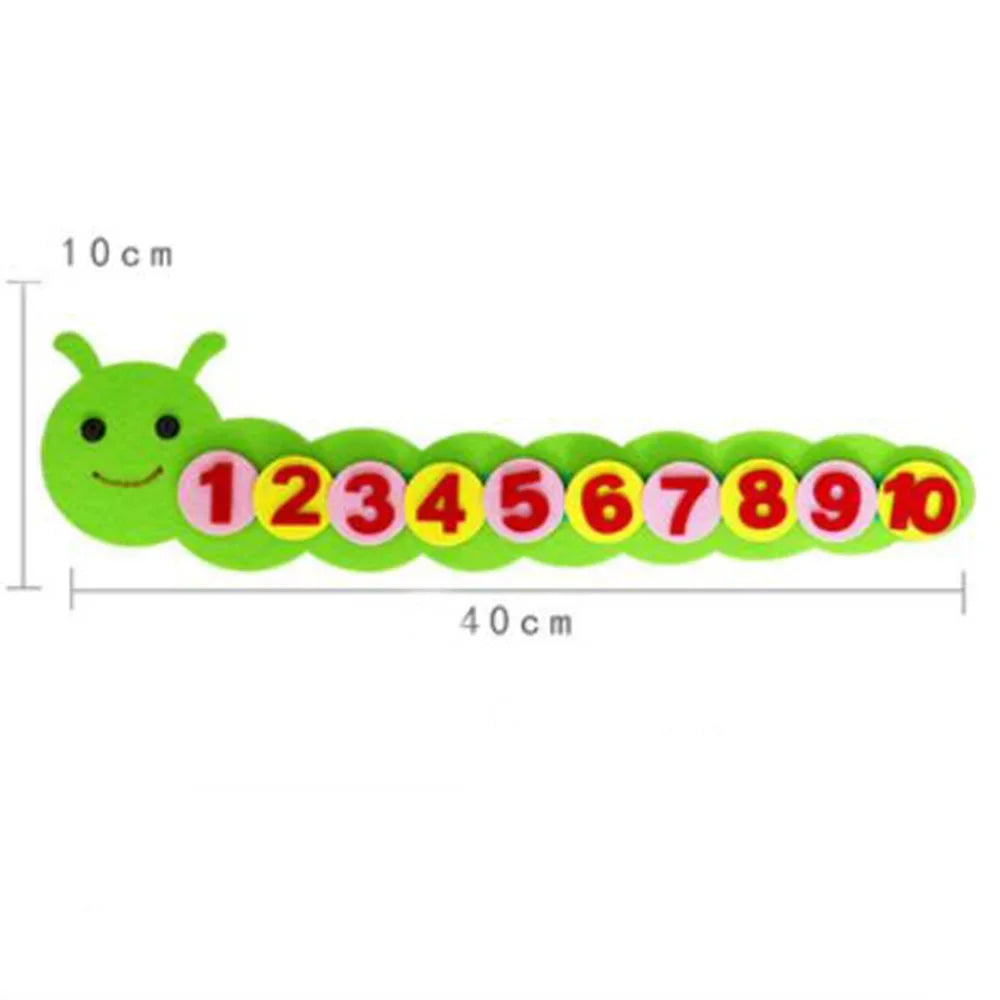 Montessori Caterpillar Math Toy showing numbers 1 to 10 for learning and counting, ideal for preschool education.