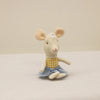 Little Mouse Plush Doll with a cute dress, made of soft, high-quality plush fabric, safe for kids and perfect for cuddly play.