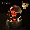 3D Crystal Ball LED Night Light featuring Eevee with vibrant multicolor lighting, perfect for Pokémon fans and decorative purposes.