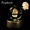 3D Psyduck crystal ball LED night light with multicolor base, perfect gift for Pokemon fans