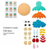 Montessori Emotional Expression Game with felt face parts and 9 emotion cards for preschoolers' social-emotional learning.