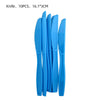 Blue plastic knives set, 16.1x3cm, for Roblox birthday party decor, pack of 10.