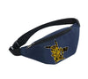 Pikachu Pokemon waterproof shoulder bag with adjustable strap, featuring a stylish Pikachu design on durable navy fabric, ideal for fans.