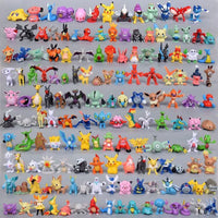 144 mini Pokemon figures set for collectors and kids, showcasing diverse characters in a colorful collection, each 2-3 cm tall.