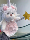 Little Bear Plush Doll in unicorn outfit holding a star wand, perfect for imaginative play and collectors.