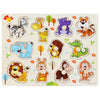 Montessori wooden animal puzzle with colorful pieces for children's educational play and learning.