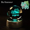 3D Pokemon crystal ball with glowing Bulbasaur design, LED light base, perfect for Pokemon fans, decorative night light