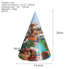 "Roblox-themed paper party hat with character design, measures 14.5 x 20cm, perfect for birthdays and festive occasions, 6pcs set."