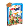 3D ocean-themed coloring craft kit with sea creatures for kids DIY art project.