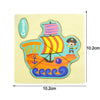 Montessori wooden puzzle with colorful pirate ship design for early learning and creativity.