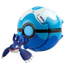 Pokemon Pokeball with Kyogre toy figure, made of ABS plastic and PVC, perfect for collectors and fans.