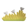 Wooden grass and flower piece from Kids Scene Building Toy Set, perfect for Montessori pretend play and skill development