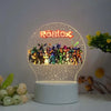 Roblox-themed two-dimensional LED night light with vibrant character graphics, ideal for kids' rooms and gaming decor.