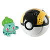 Pokemon Ultra Ball with Bulbasaur figurine; 7 cm Pokeball and 3-5 cm PVC figure for collectors and fans.