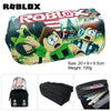 Roblox anime game canvas pencil case for school stationery, colorful design with durable material, size 20cm x 9cm x 6.5cm.