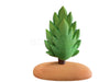 Wooden tree toy piece from Kids Wooden Scene Building Toy Set for Montessori educational play, designed to enhance creativity and motor skills.