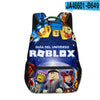 Roblox-themed school backpack with colorful cartoon characters and universe design.