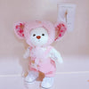 Little Bear Plush Doll in pink changeable clothes with kawaii features, perfect for cuddling and playtime.