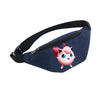 Dark blue Pokemon waist bag with Jigglypuff design, featuring adjustable strap and zip closure, perfect for fans and casual wear.